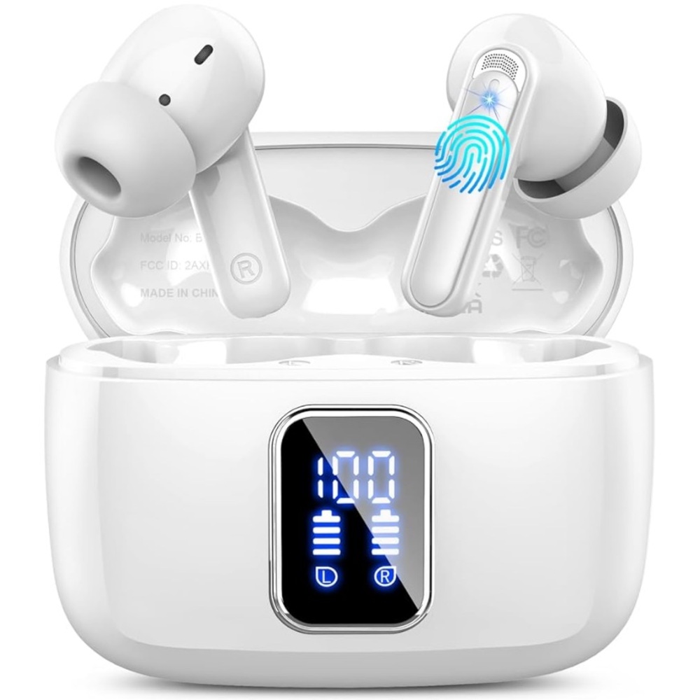 Wireless Earbuds with Charging Case - White